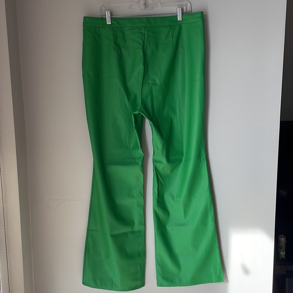Green Leather Pants - Picture 2 of 5